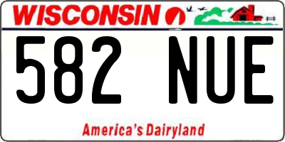 WI license plate 582NUE