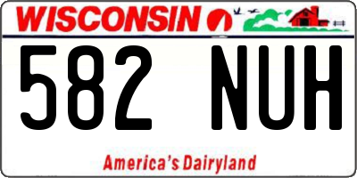 WI license plate 582NUH