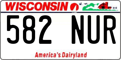 WI license plate 582NUR