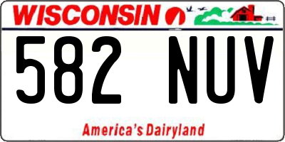 WI license plate 582NUV