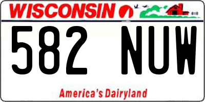 WI license plate 582NUW