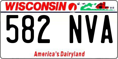 WI license plate 582NVA