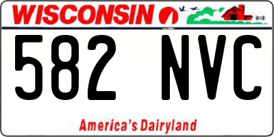 WI license plate 582NVC