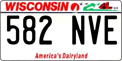 WI license plate 582NVE