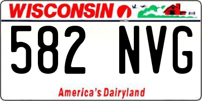 WI license plate 582NVG