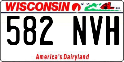 WI license plate 582NVH