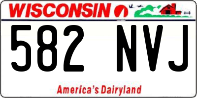 WI license plate 582NVJ