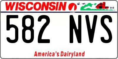WI license plate 582NVS