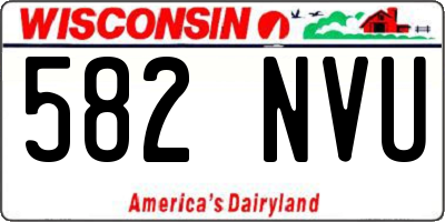 WI license plate 582NVU
