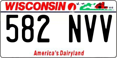 WI license plate 582NVV