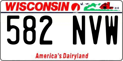 WI license plate 582NVW