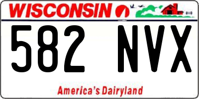 WI license plate 582NVX
