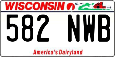 WI license plate 582NWB