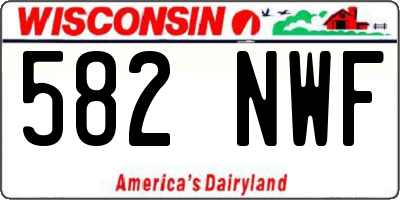 WI license plate 582NWF