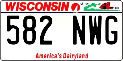 WI license plate 582NWG