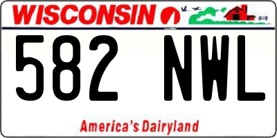WI license plate 582NWL