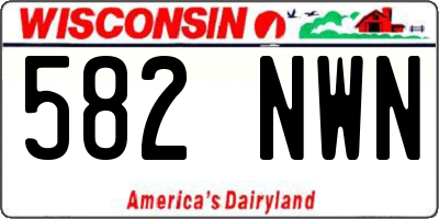 WI license plate 582NWN