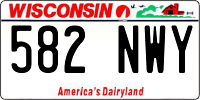 WI license plate 582NWY