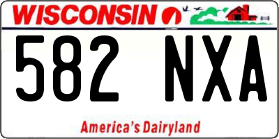 WI license plate 582NXA