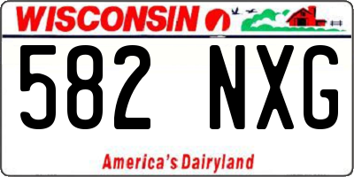 WI license plate 582NXG