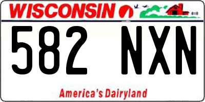 WI license plate 582NXN