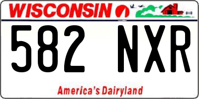 WI license plate 582NXR