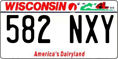 WI license plate 582NXY