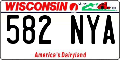 WI license plate 582NYA