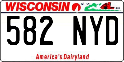 WI license plate 582NYD