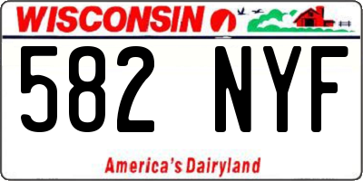 WI license plate 582NYF
