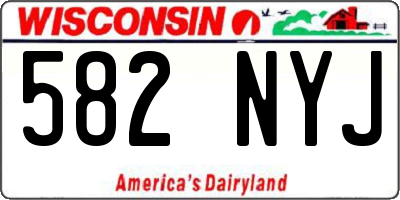 WI license plate 582NYJ