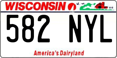 WI license plate 582NYL