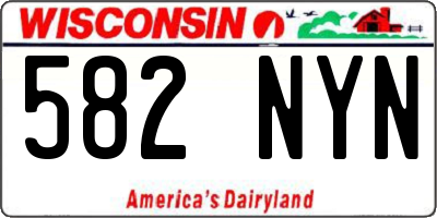 WI license plate 582NYN