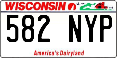 WI license plate 582NYP