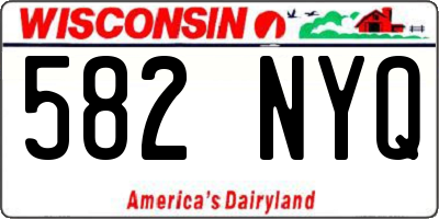 WI license plate 582NYQ