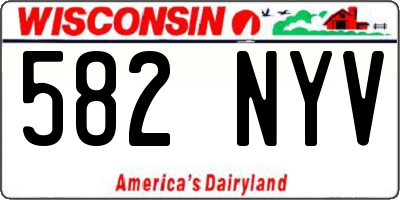 WI license plate 582NYV
