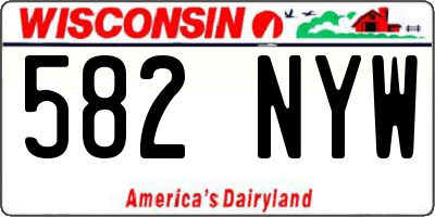 WI license plate 582NYW