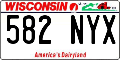 WI license plate 582NYX