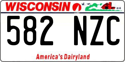 WI license plate 582NZC