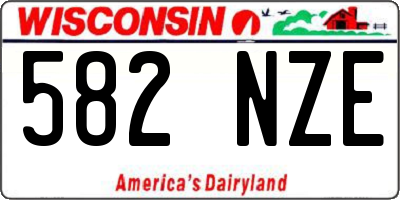 WI license plate 582NZE