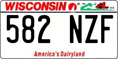 WI license plate 582NZF