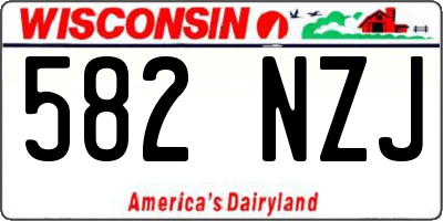 WI license plate 582NZJ