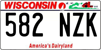 WI license plate 582NZK