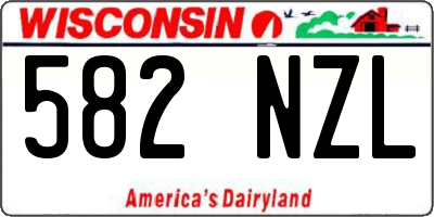 WI license plate 582NZL