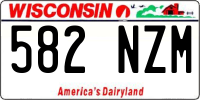 WI license plate 582NZM