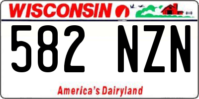 WI license plate 582NZN