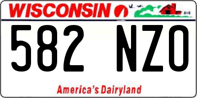 WI license plate 582NZO