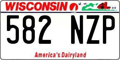 WI license plate 582NZP