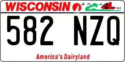 WI license plate 582NZQ