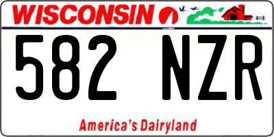 WI license plate 582NZR